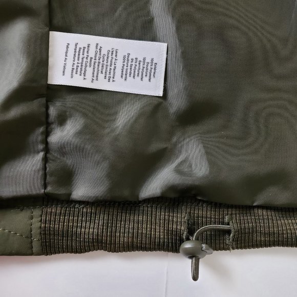 Women T by Talbots Olive Green Chevron Quilted Jacket Small, Like New - Picture 10 of 11